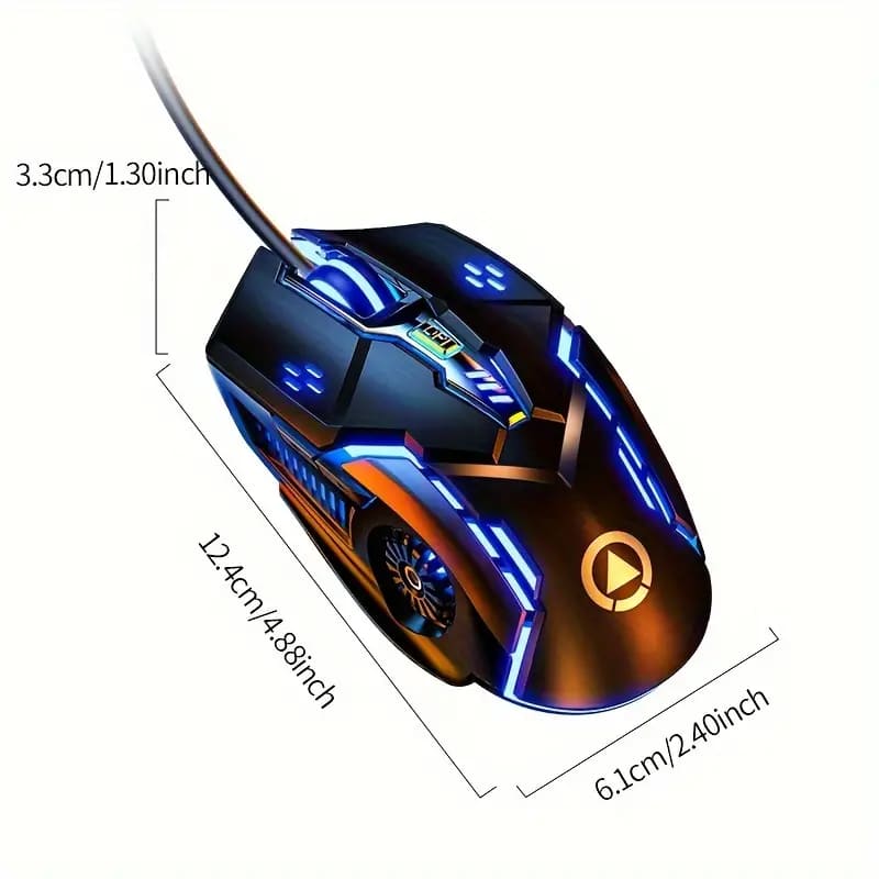 Silent Mechanical Wired Gaming Mouse